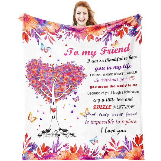 Ujifuis Best Friend Birthday Gifts for Women,Friendship Gifts for Women,Gifts for Best Friend Woman Friends Blankets 60"x50"