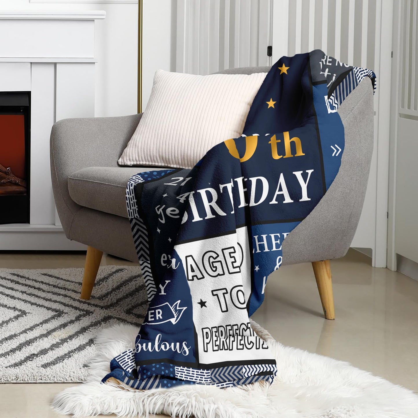 Puzopal 70th Birthday Gifts for Men, 70 Year Old Birthday Gifts for Men, 70th Mens Bday Gift Ideas, Best Gift for 70 Year Old Man Blanket 60"X50", 1955 Bday for Mens