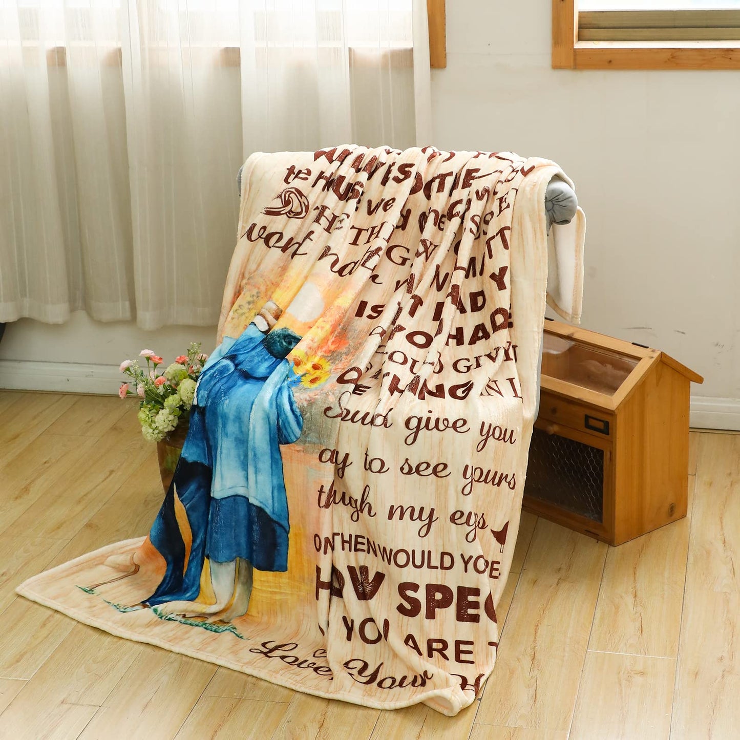 noilfasiki Fathers Day Anniversary Birthday Gifts for Him Her Romantic I Love You to My Love Blanket Mothers Valentines Present Ideas for Wife Husband Bed Throw Blanket 60"x50"