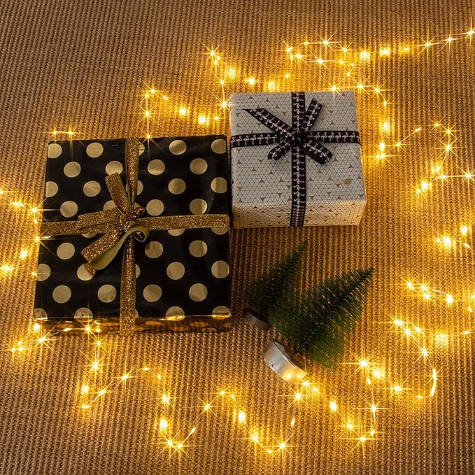 Fairy Lights Plug in,100FT 600 LEDs Waterproof Led String Lights,8 Modes Remote Twinkle Light for Bedroom Window Weddings Christmas Holiday Decoration,Silver Wire,2 Inch Led Space,Warm White