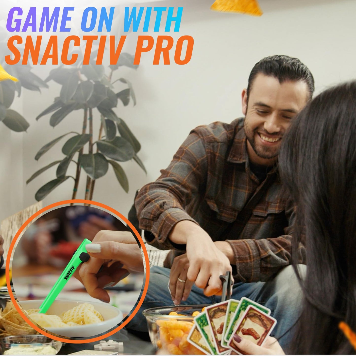 SNACTIV PRO Finger Chopsticks for Gamers - As Seen on Shark Tank! The Official Snacking Tool of the Future - Enjoy Snacks and Chips with Ease - Innovative Gaming Snacking Solution - Snack Chopsticks