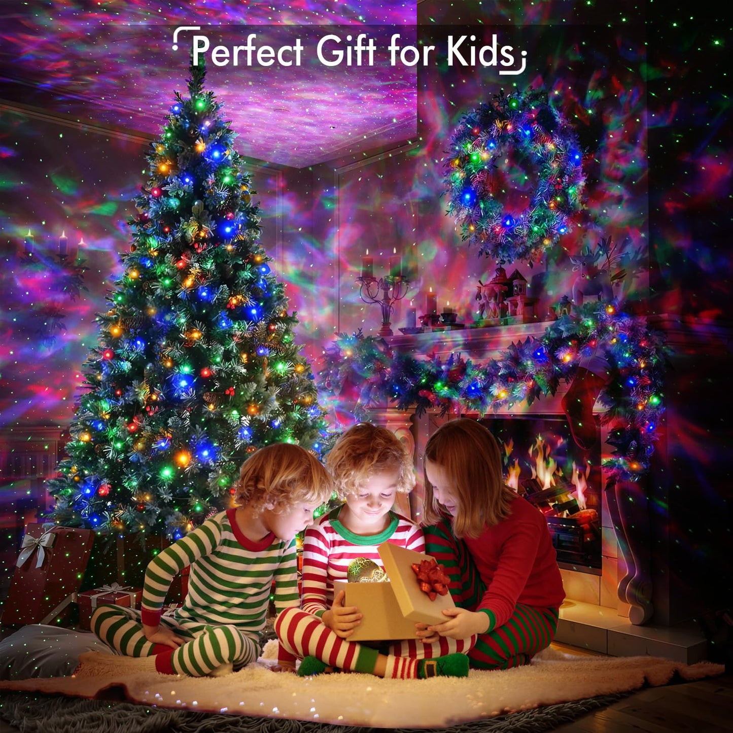 Rossetta Galaxy Projector, Star Projector for Bedroom, Night Lights for Kids Room with White Noise, Bluetooth Speaker, Timer and Remote, Room Decor, Gifts for Girls, Boys, Adults, Christmas, Birthday