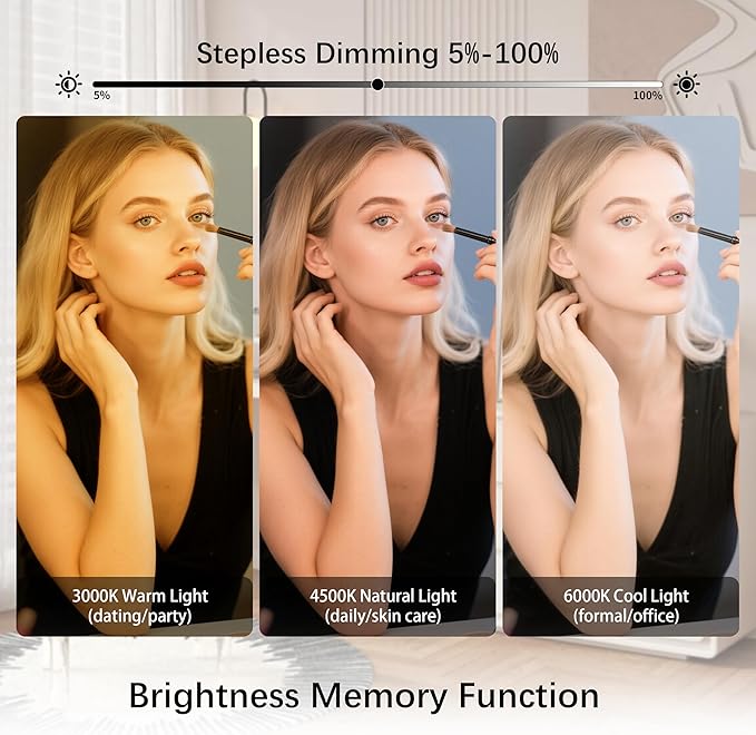 15" Vanity Lights for Mirror, Rechargeable Battery Operated Mirror Lights with Remote Control, 3 Temp&Adjustable Brightness Makeup Light, Cordless Lighting for Vanity Desk (Pink-2Pack)