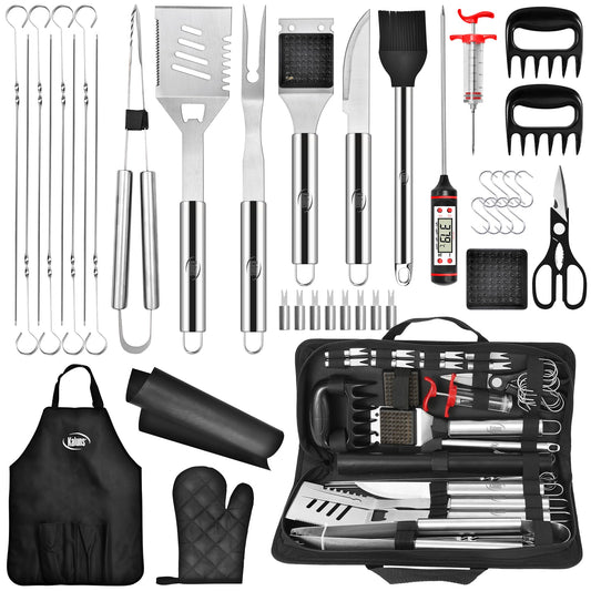 Kaluns BBQ Accessories, Complete Grill Set Grilling Gifts, 40 Pcs Premium Heavy Duty Stainless Steel Barbecue Grill Accessories for Outdoor Grill, Mens Valentines Day Gifts for Him