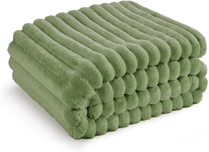 Bedsure GentleSoft Reseda Fleece Throw Blanket for Couch - Cozy Soft Blankets for Women, Cute Small Throws for Girls, 50x60 Inches