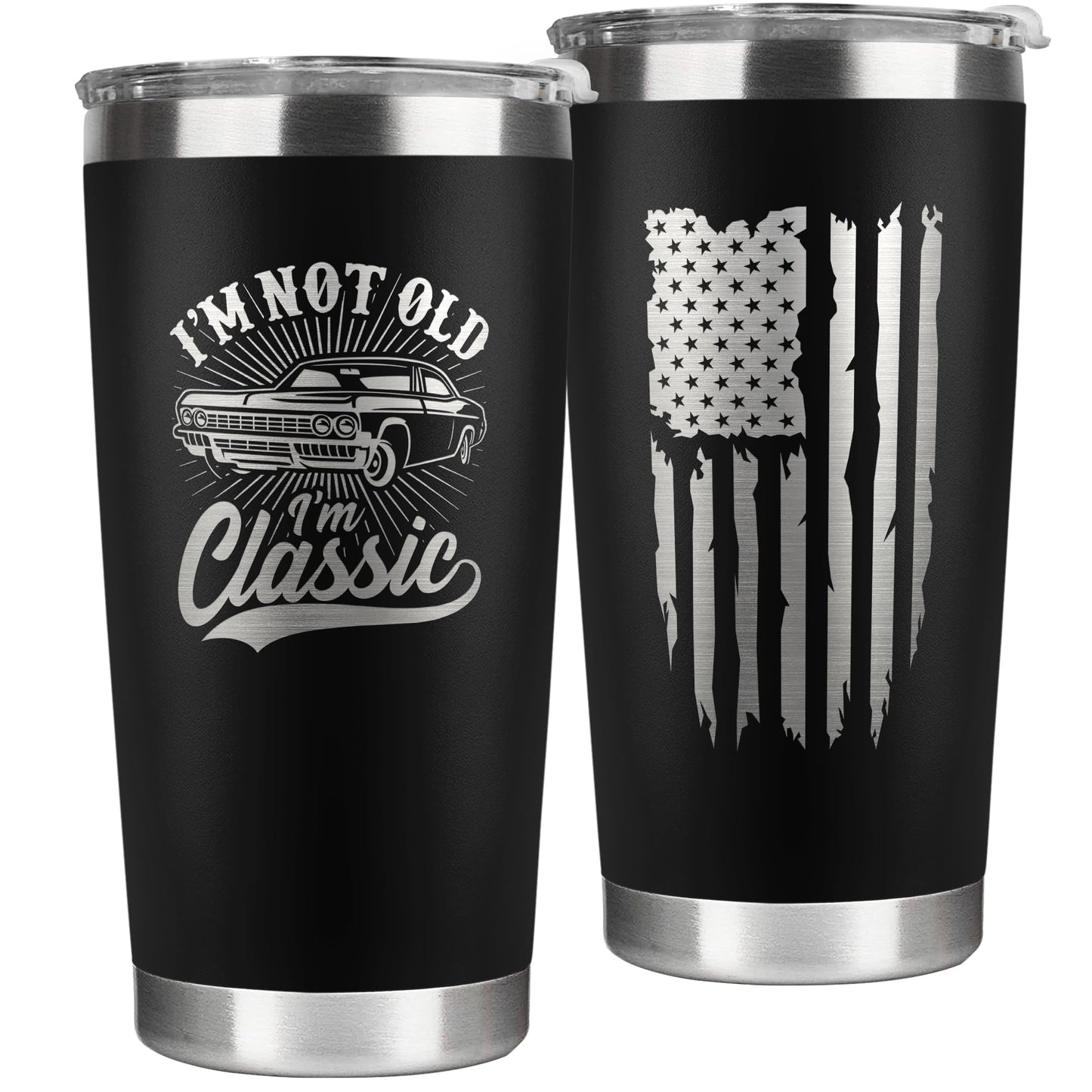 TEEBIM Gifts for Men - Birthday Gifts for Men - Birthday Gift for Grandpa, Him, Dad, Husband, Uncle - Fathers Day Gift - 40th, 50th, 60th, 70th Mens Present Ideas - 20 Oz Stainless Steel Tumbler