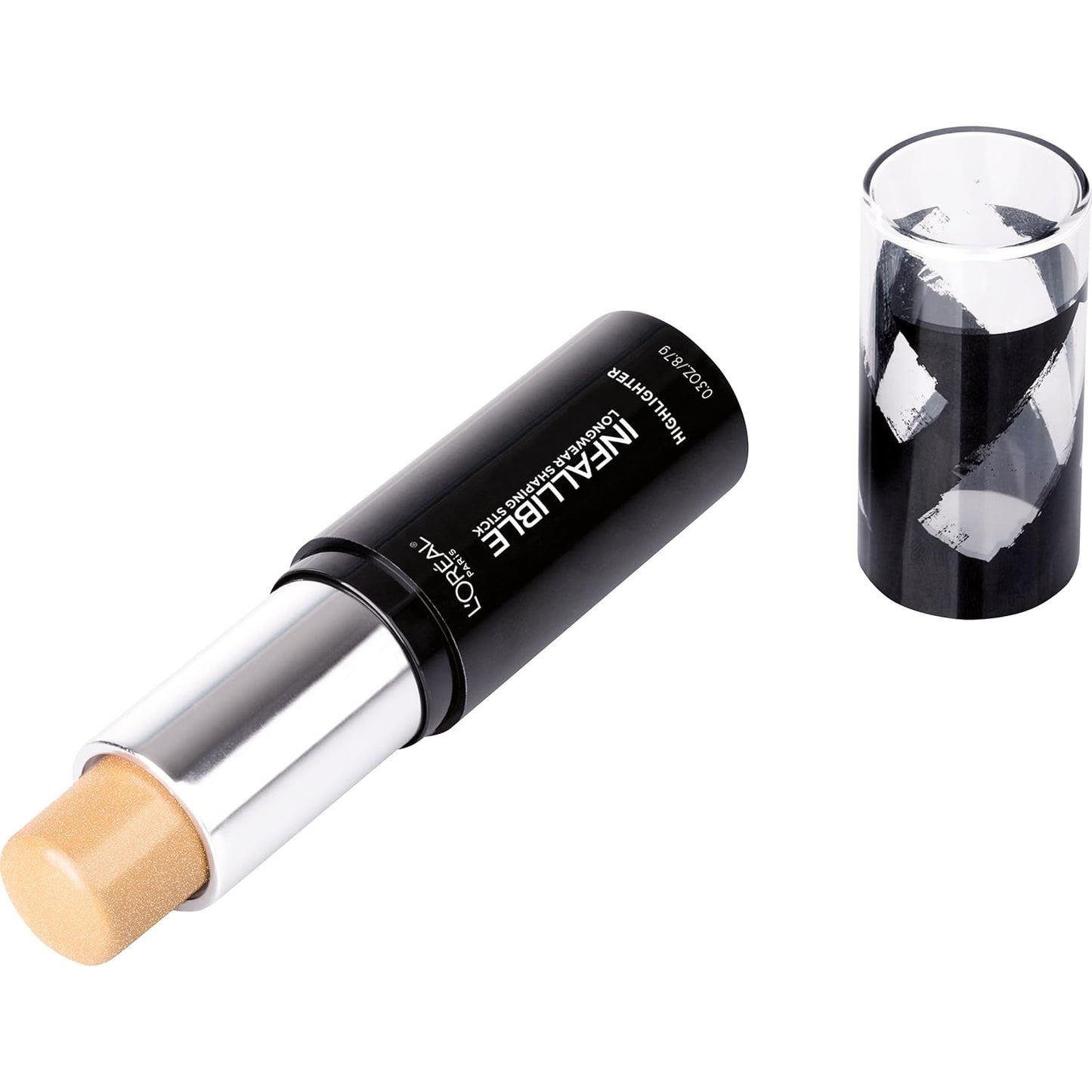 L’Oréal Paris Makeup Infallible Longwear Highlighter Shaping Stick, Up to 24hr Wear, Buildable Cream Highlighter Stick, 41 Gold is Cold, 0.3 oz.