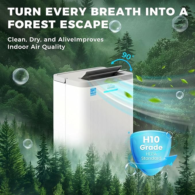4500 Sq.Ft Most Efficient Energy Star 2025 Dehumidifier for Basement, Max 65 Pint Smart Dehumidifier with WiFi Intelligent Humidity Control,Air Purifier HEPA Filter for Home,Garage,RV