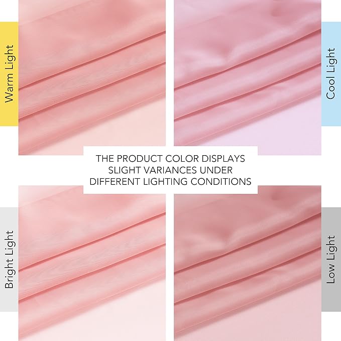 NICETOWN Baby Pink Sheer Curtains 96 Inches Long, Grommet Airy & Lightweight Window Treatments Translucent Elegant Drapes for Living Room/Bedroom, W54 x L96, 2 Panels
