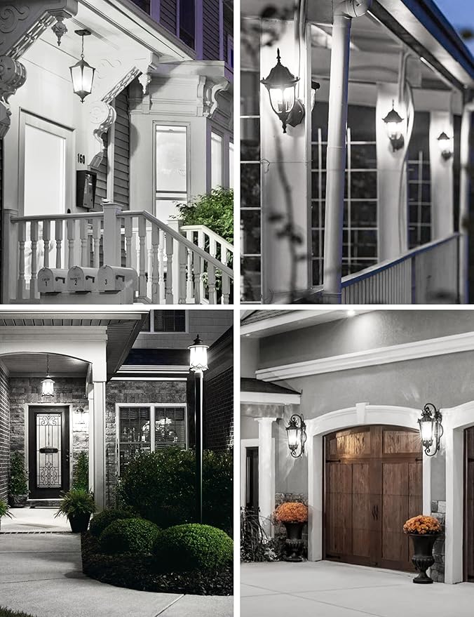 Dusk to Dawn Sensor LED Outdoor Light Bulb, Daylight White 5000K, A19 13W(100 Watt Equivalent) Bright Porch Lighting, 1200LM, Auto-On/Off Photocell Sensor for Garage Yard Patio Garden- 6 Pack