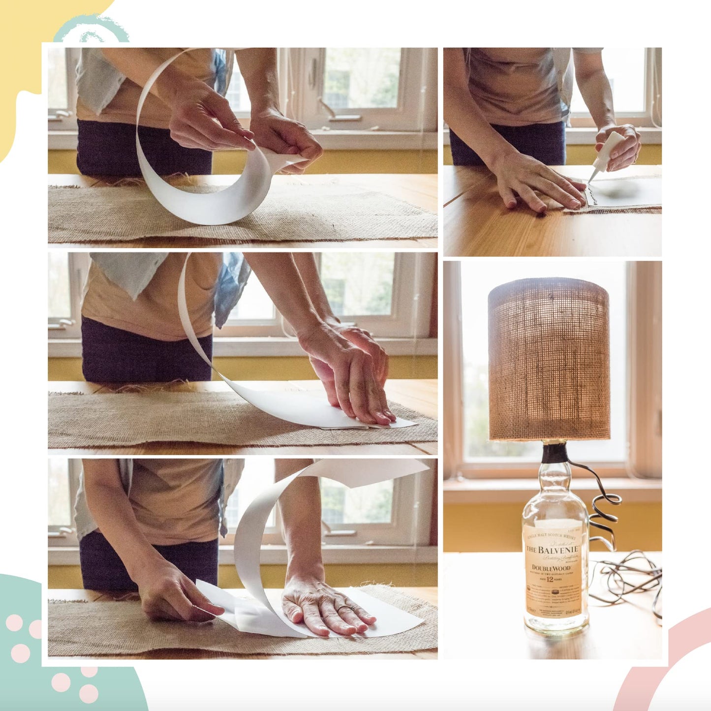 I Like That Lamp Styrene Sheet for Lampshade (17.5" Height x 64"" Length) - Adhesive Roll for DIY Round Drum Lamp Shade - Repair Damaged Shades - Make a New Lampshade - Compatible With All Materials"