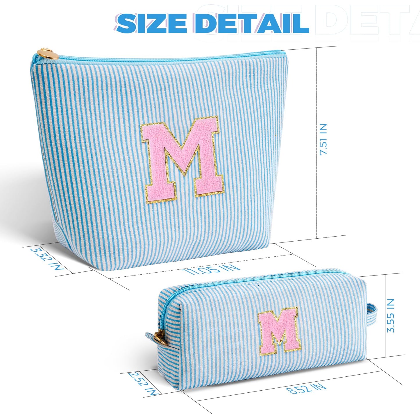 Btffitting Mothers Day Gifts for Mom,Mum Gifts from Daughter,Birthday Gifts for Wife Sister Her,Mother in Law Gift,Mama Gifts Idea,Makeup Bag Set Cosmetic Bag - Blue,M