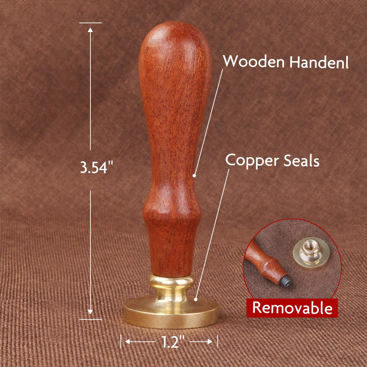 Wax Seal Stamp Kit, HOSAIL 7 Pieces Star Dragon Cat Peacock Whale Mermaid Fox Flamingo SealingWax Stamps Copper Seals + 1 Piece Wooden Hilt, Vintage Antique Moon Starry Cat Seal Wax Stamp Set
