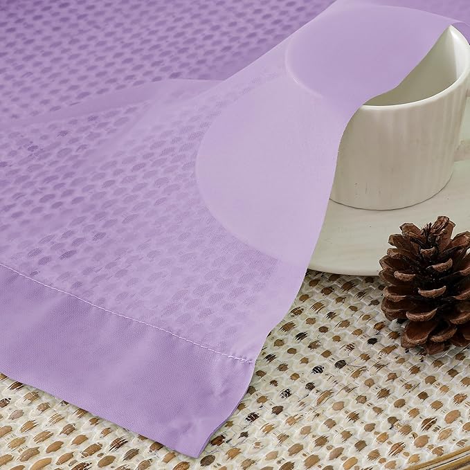 Aiyufeng Light Purple Sheer Curtain Panels Pair Sold 63 Inch Length, Light Filtering Window Curtain Drapes Treatment for Kitchen, Bedroom/Children Room, Voile Top Dual Rod Pocket, 2 Pack of 42 x 63"