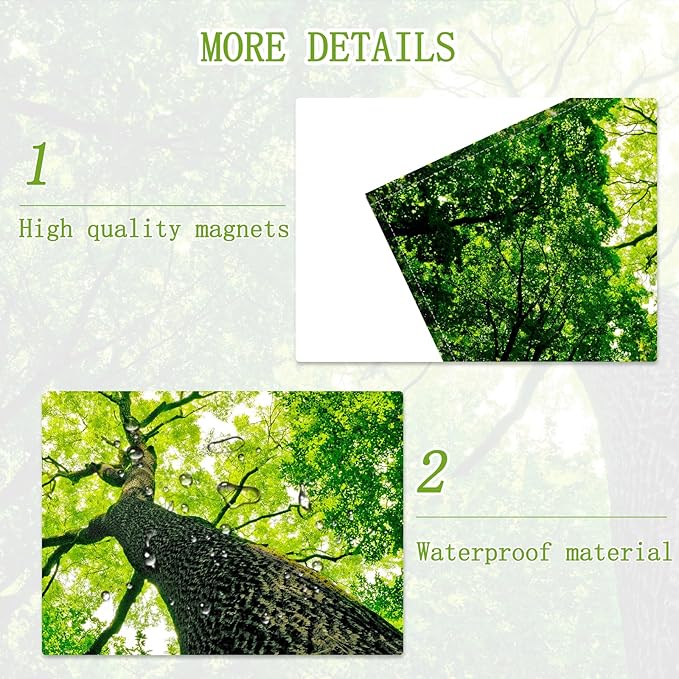 4 Pack Fluorescent Light Covers for Ceiling Lights -Magnetic Cloud Cover for Fluorescent Or LED Fixture 2ft x 4ft Classroom,Home,Office Decoration Filters Overhead Lighting-Towering trees