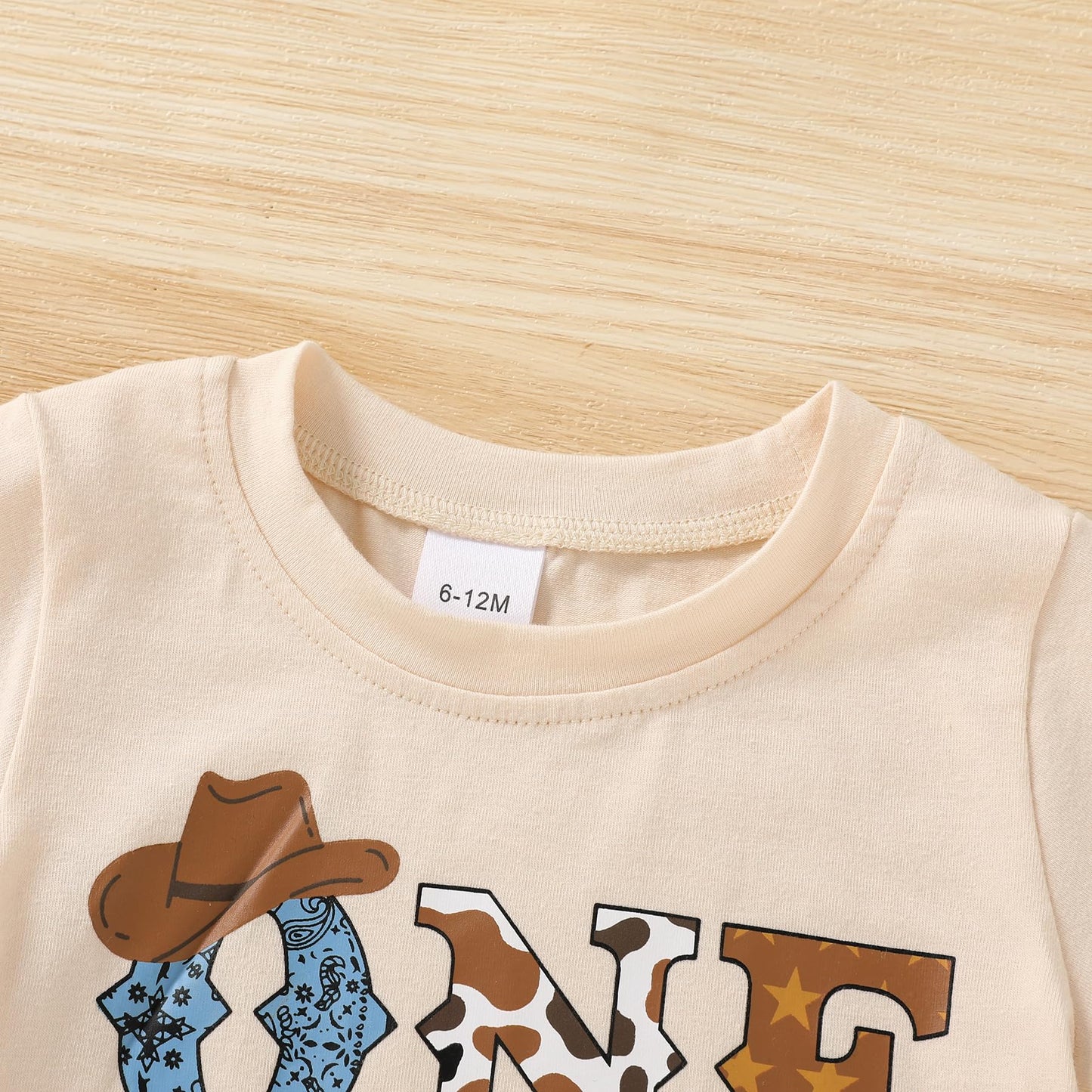 Happy Town Baby Boy Summer Clothes One Happy Dude 1st Birthday Outfits Smile Cool Short Sets(My 1st Rodeo One Cowboy,12-18 Months)