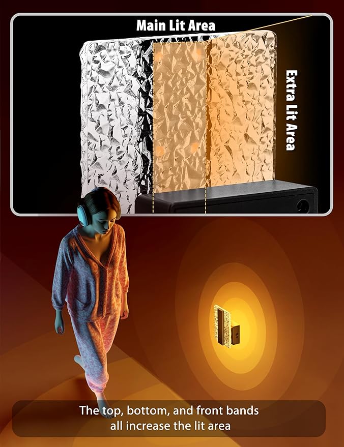 DORESshop LED Night Lights Plug Into Wall [2 Packs], Decorative Night Light with Dusk-to-Dawn Sensor, Dimmable Nightlights, Adjustable Brightness Night-Lights for Bathroom, Hallway, Bedroom,Amber