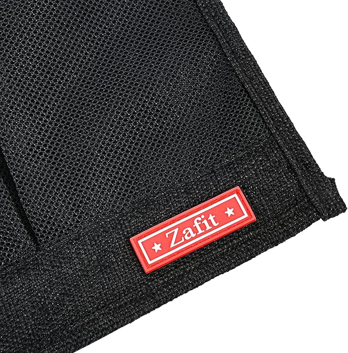 Linen 4 Pockets Bedside Caddy, Bedside Storage Organizer for Magazine, Remotes, Phone (Classic Black)