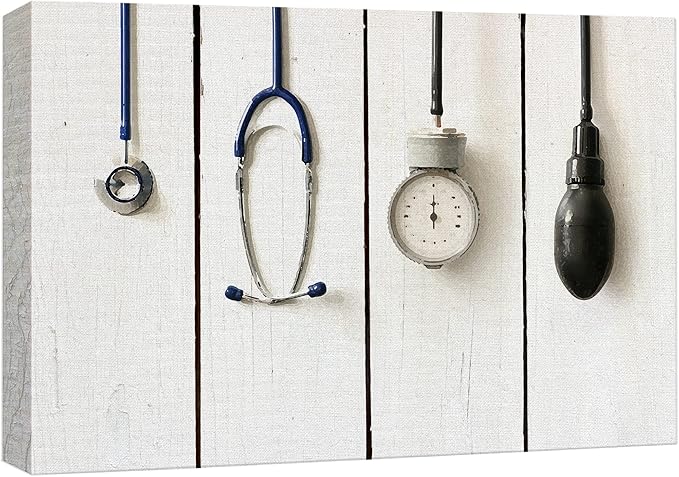 wall26 Canvas Print Wall Art Medical Apparatus Tools on Wall Medicine People Digital Art Modern Art Contemporary Scenic Colorful for Living Room, Bedroom, Office - 32"x48"