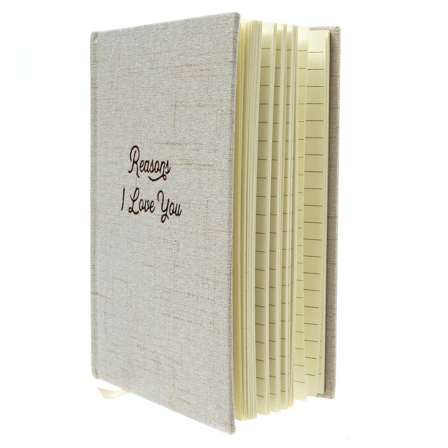 Avocado Goods Reasons Why I Love You - Blank Hardcover Love Book, Why I Love You Linen Journal Gift Book for Boyfriend or Girlfriend, Husband or Wife, Bride & Groom, or Couples I Love You Gifts Notebook, Love Journal