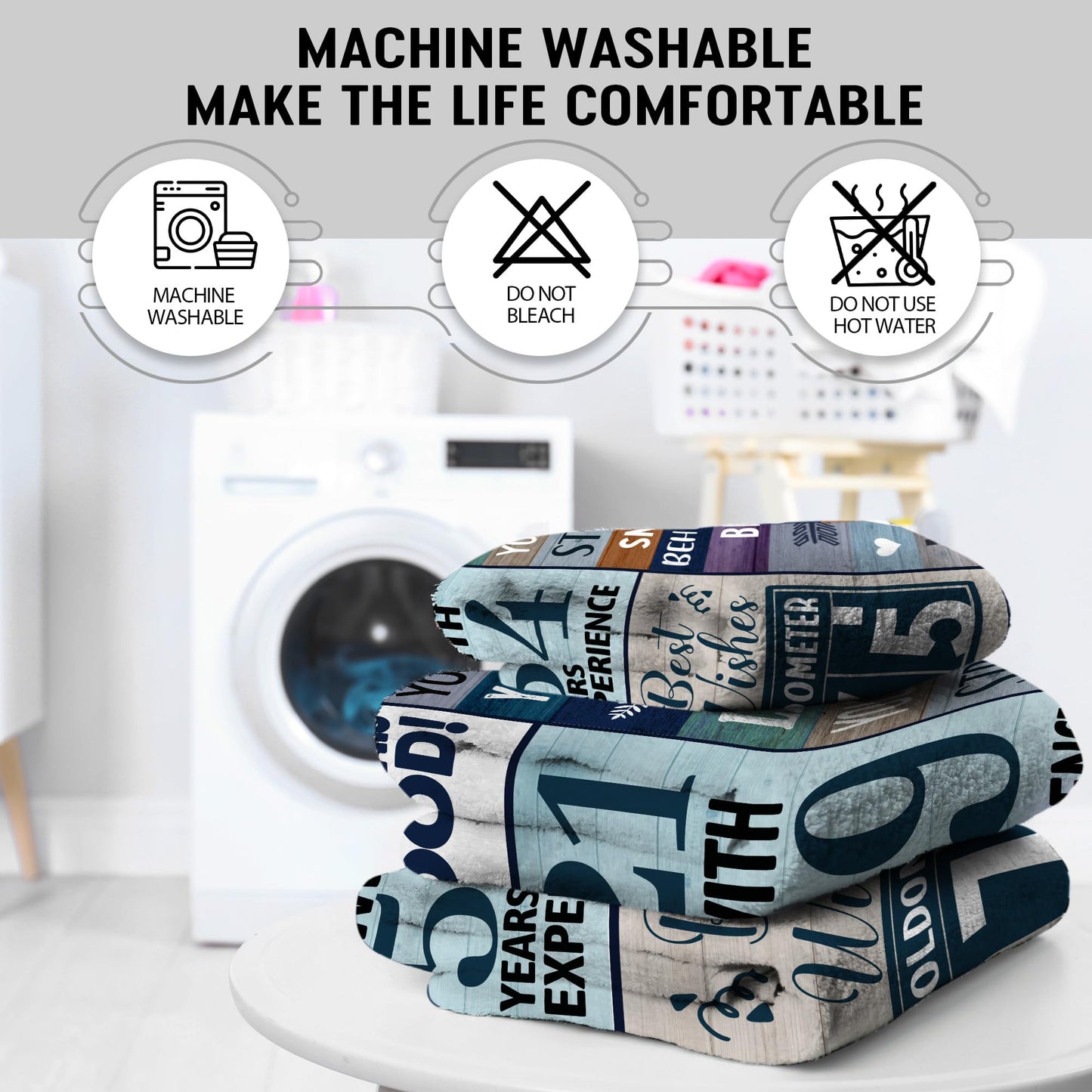 75th Birthday Gifts for Men Women, 75th Birthday Gift Ideas, Milestone 75th Birthday Decorations, Funny 75 Years Old Gift for Husband Wife Him Her Dad Mom, 75th Birthday Gifts Throw Blanket 50" x 60"
