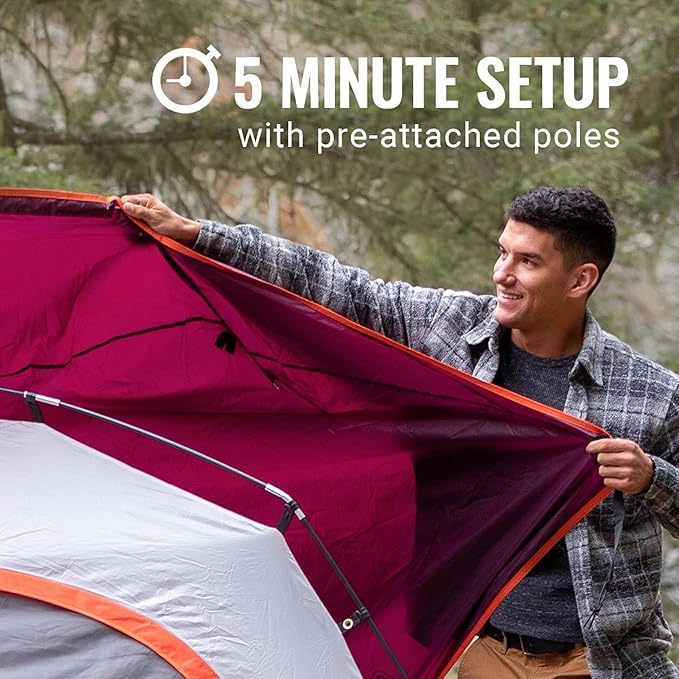 Coleman Skydome Tent with 5 Minute Setup,Weatherproof Tent with Rainfly & Carry Bag, 20% More Headroom Than Traditional Canopies