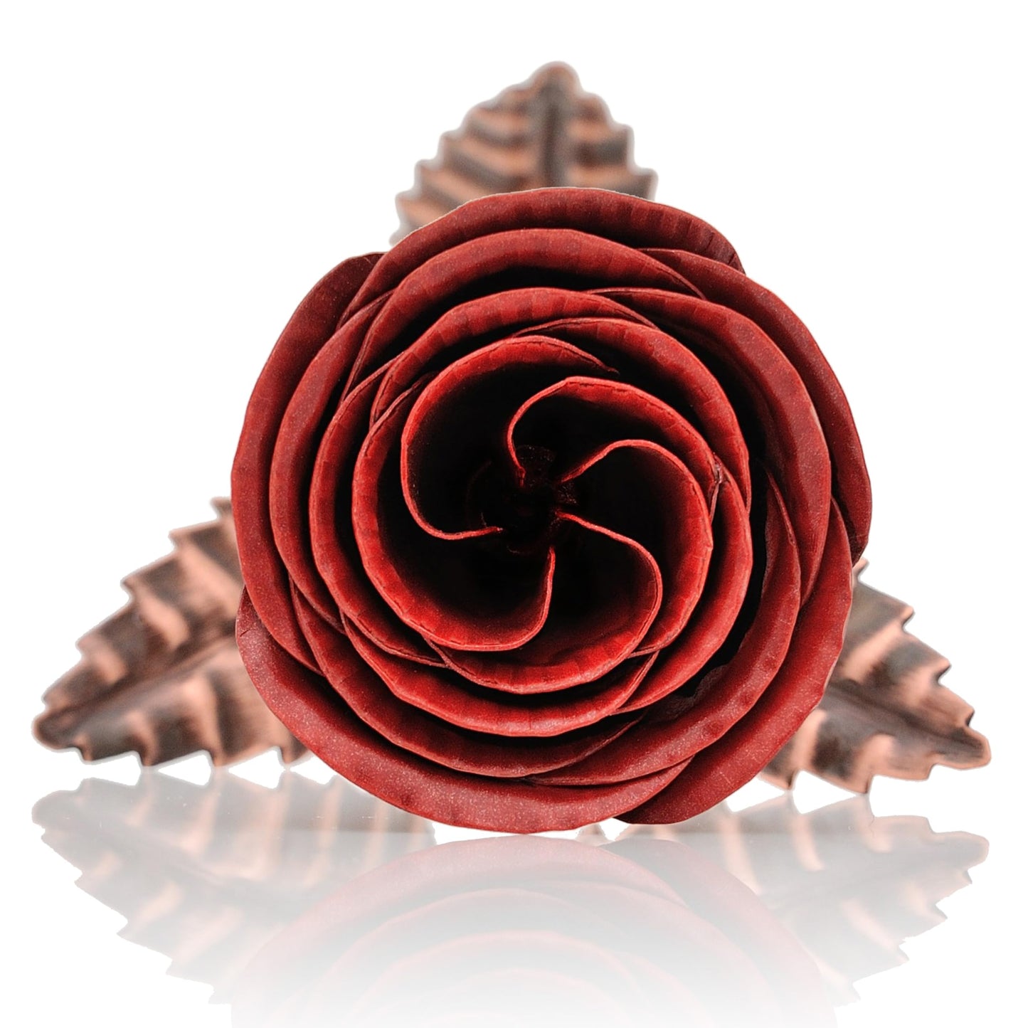 COPPER AGE Bronze Anniversary Rose with Stand – 8th & 19th Anniversary for Women - Eternal Metal Flower - Gift for Wife, Bronze Gift for Wife, Metal Rose Decor