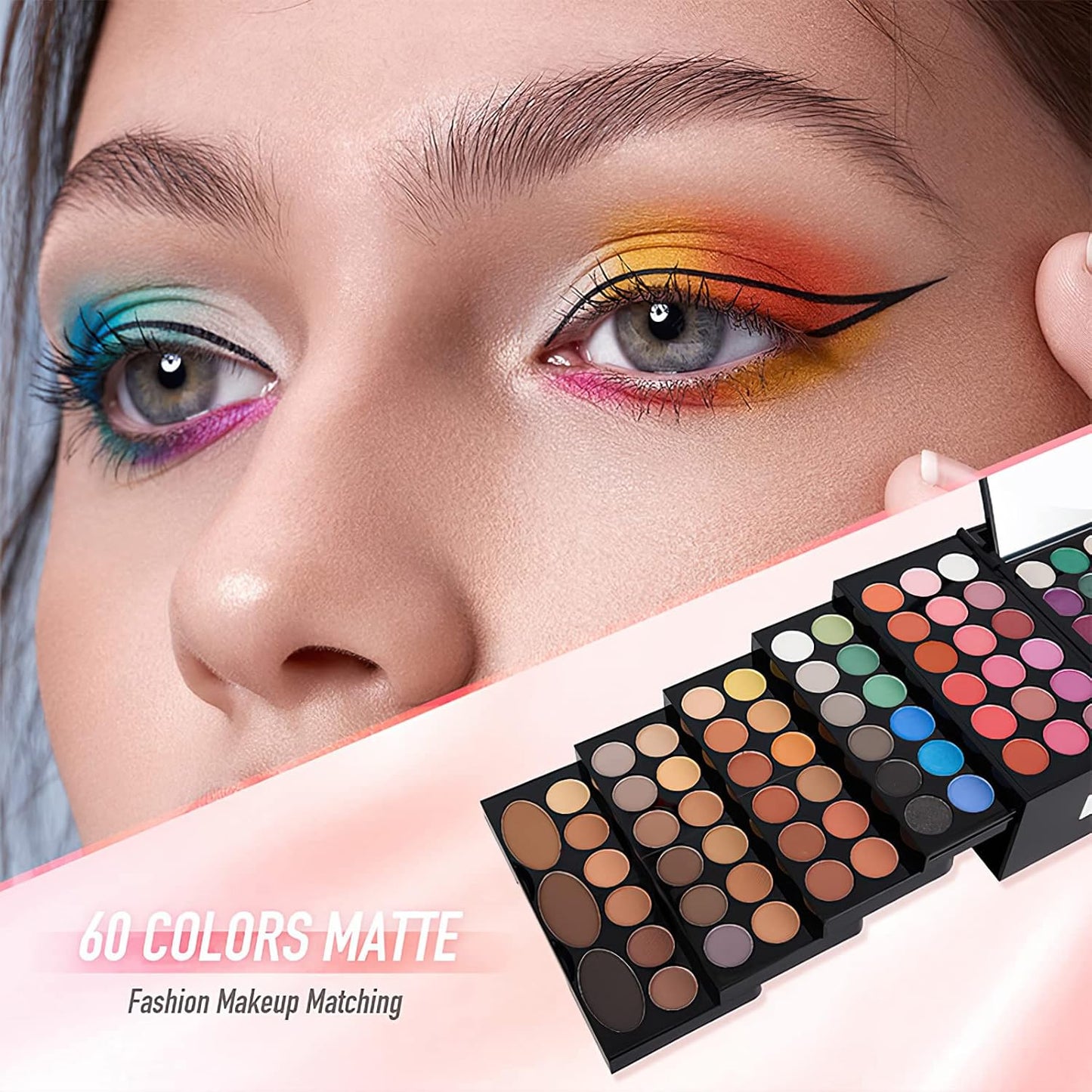 Eyeshadow Palette Cosmetics,Contour Palette Maquillaje Para Mujer,makeup Kit for Women Full Kit,With 142 Color Eyeshadow 3 Color Blush 3 Color Eyebrow Powder…
