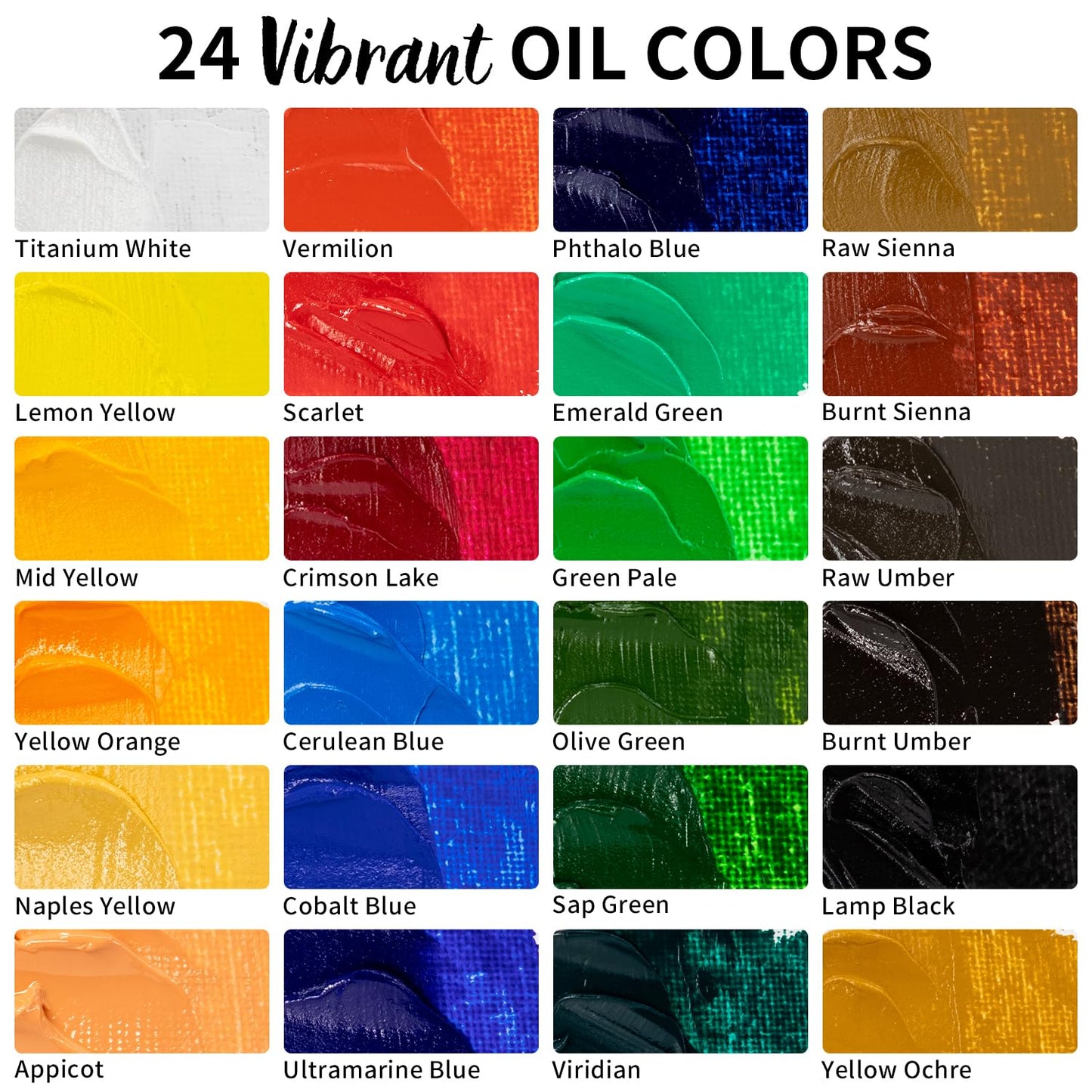 82Pcs Professional Oil Painting Set with Easel Box, 24 Rich Oil Colors & 10 Hog Brushes,Palette Knives, Canvases Complete Art Supplies Kit for Beginners & Artists