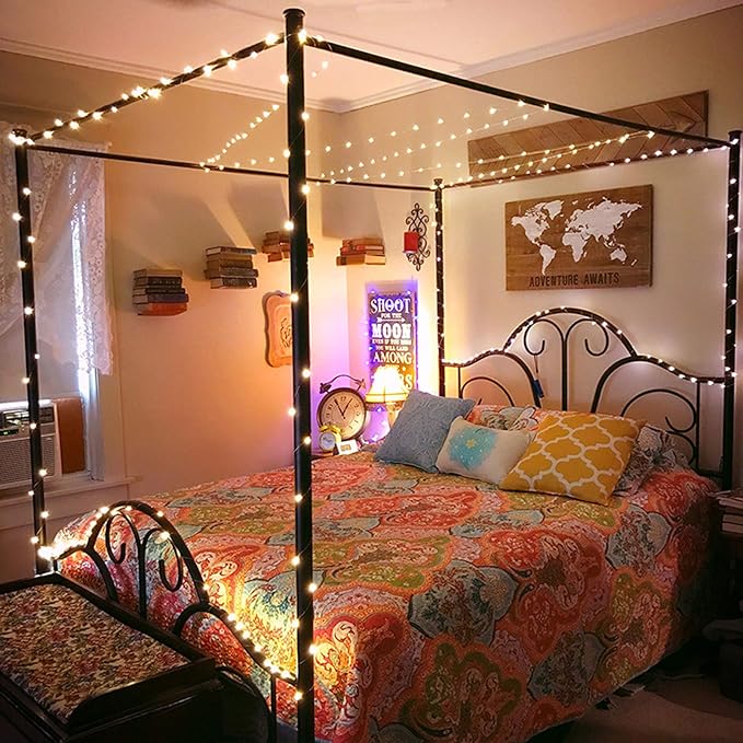 RUICHEN 20 Ft 120 LED USB Fairy String Lights with On/Off Switch, Waterproof Copper Wire Lights for Bedroom Wall Ceiling Wreath Crafts Christmas Wedding Party, Warm White
