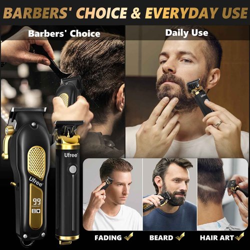 Ufree Beard Trimmer for Men, Electric Razor, Nose Hair Trimmer, Cordless Hair Clippers Shavers for Men, n, Professional Clippers and Trimmers Set, Cordless Clippers for Hair Cutting, Beard Trimmer