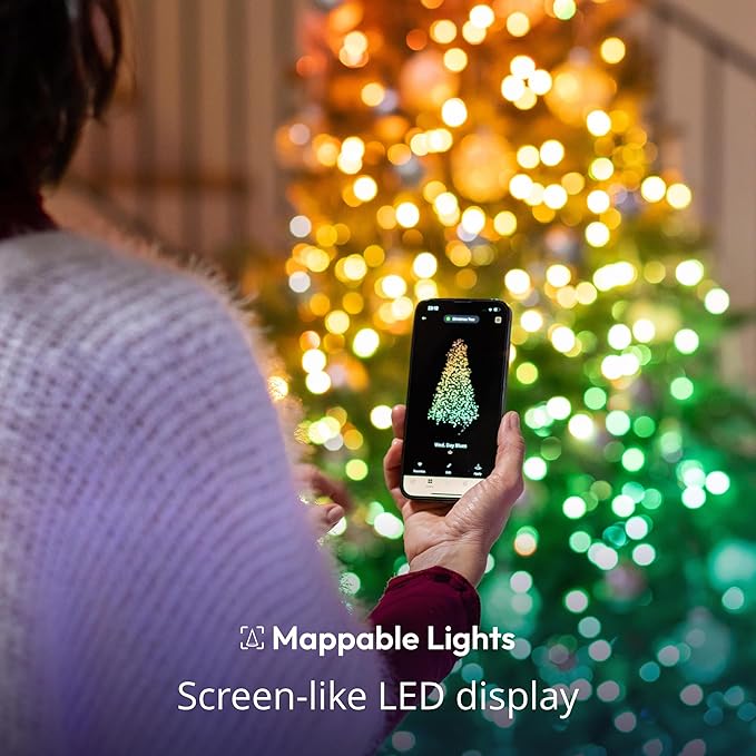 Twinkly App-Controlled 105ft Smart String LED Lights with 400 RGB+W LEDs- WiFi & Bluetooth Connectivity, Sync with Music, Indoor/Outdoor Use (IP44), Compatible with Google Assistant & Amazon Alexa