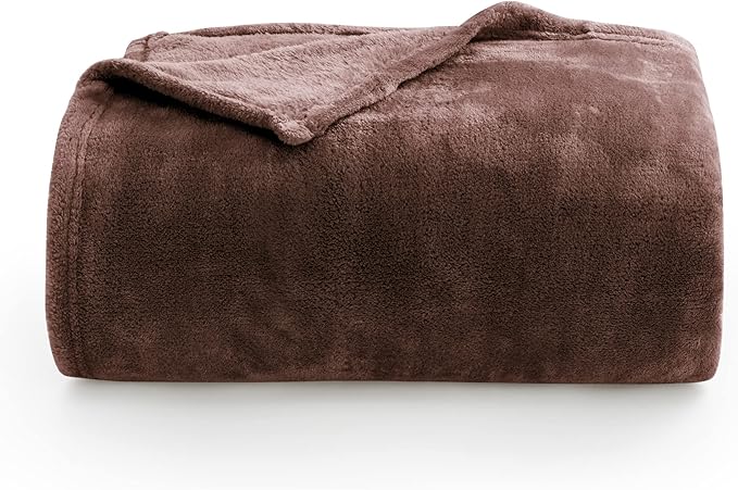 BEDELITE Fleece Blanket King Size Blankets for Bed, Luxury Plush Cozy Fuzzy Blanket 108x90 inches, Super Soft Warm Lightweight Throw Blanket All Seasons Suitable, Brown