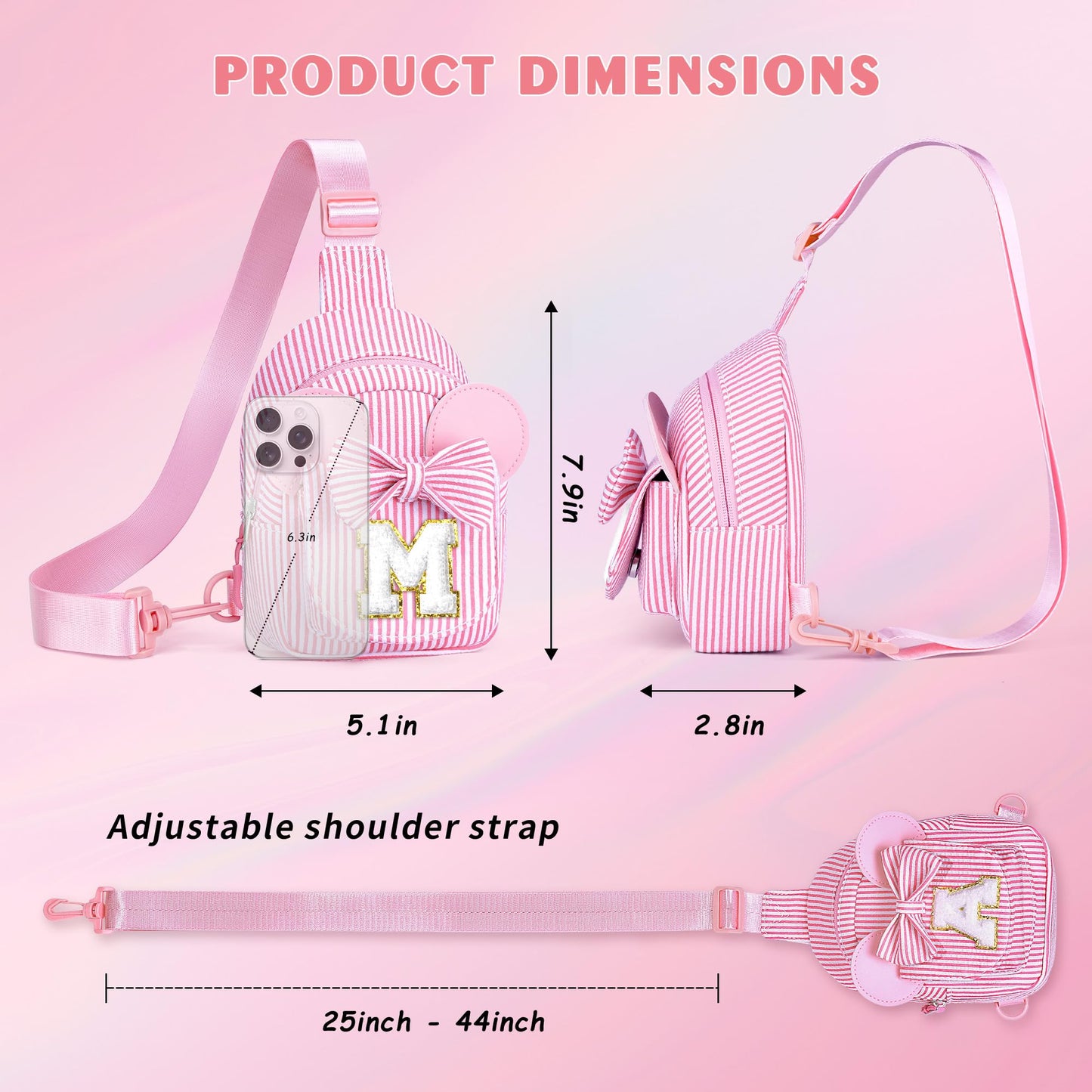 QLOVEA Small Sling Bag - Birthday Gifts for 3 4 5 6 7 8 9 Year Old Girls, Birthday Gifts for Girl Daughter Sister, Initial Cross Body Bags for Girls Sling Bag Purse for Kids(Blue E)