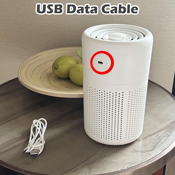 Small Portable Air Purifier for Home/Office/Kitchen/Car/Pet Bedroom, Mini Portable HEPA Air Purifiers for Small Space