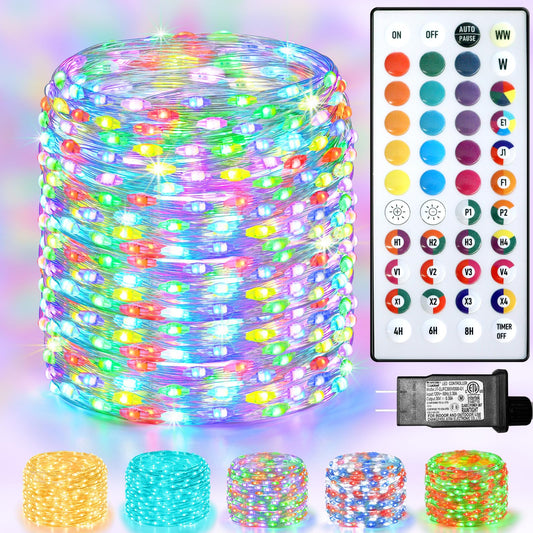 200 LED Christmas Fairy Lights Color Changing, 66 FT 35 Colors Halloween String Lights with Remote, Purple Orange LED Fairy Lights for Bedroom Halloween Xmas Wedding Home Party Indoor Decor
