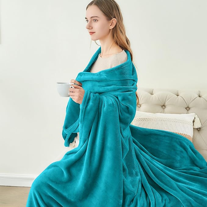 BEDELITE Fleece Blankets Queen Size Bluebird Throw Blankets for Bed, Luxury Plush Cozy Fuzzy Blanket 90x90 inches, Super Soft Warm Lightweight Throw Blanket All Seasons Suitable