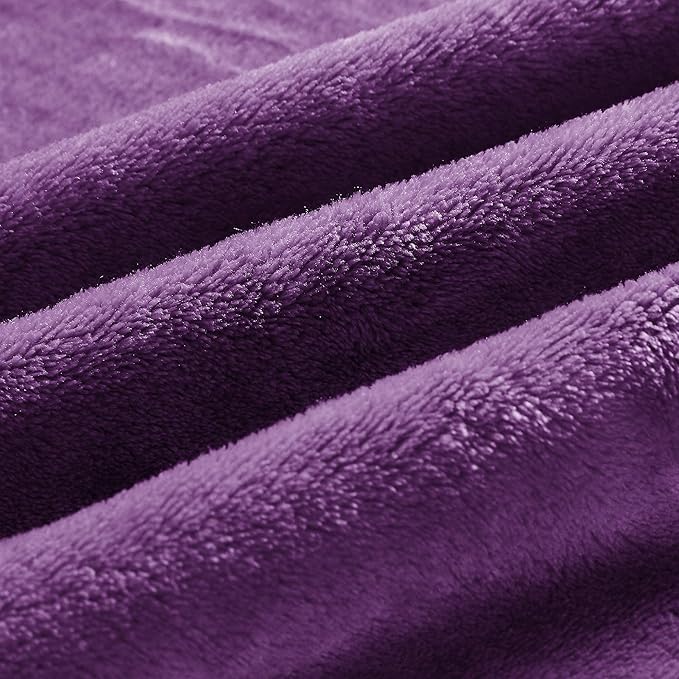 BEDELITE Fleece Blanket Purple Throw Blankets for Couch & Bed, Luxury Plush Cozy Fuzzy Blanket 50" x 60", Super Soft Warm Lightweight Throw Blanket for Travel Camping
