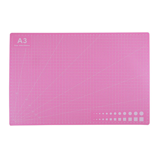 Cutting Mat A3 Pink, Self Healing Cutting Mat 12x18 Inch, 5-Ply Rotary Cutting Board Double-sided for Cutting Quilting Modeling Projects