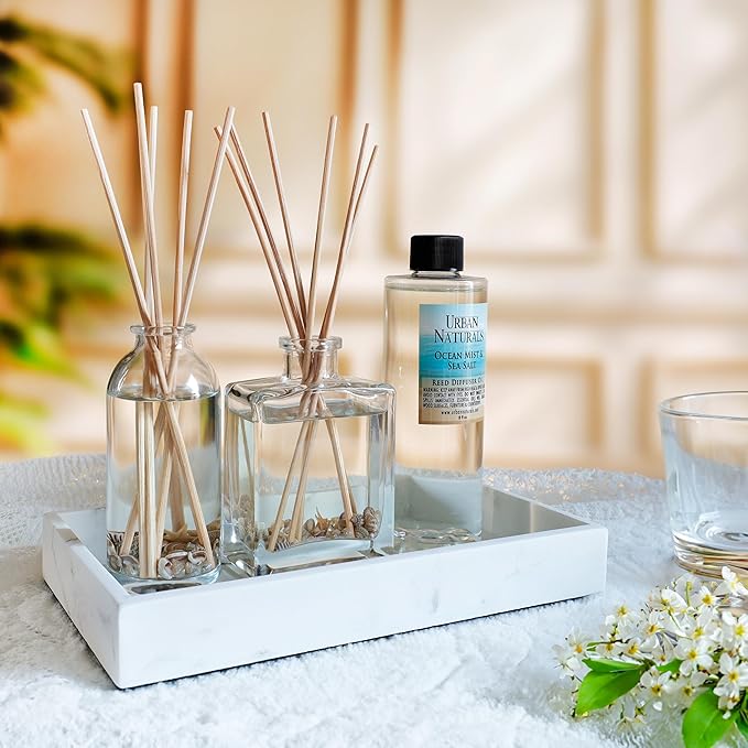 Urban Naturals Black Dice Scented Oil Reed Diffuser Refill | Includes Reed Sticks! 4 oz Masculine Blend of Citrus, Lavender, Woods & Musk | Made in the USA