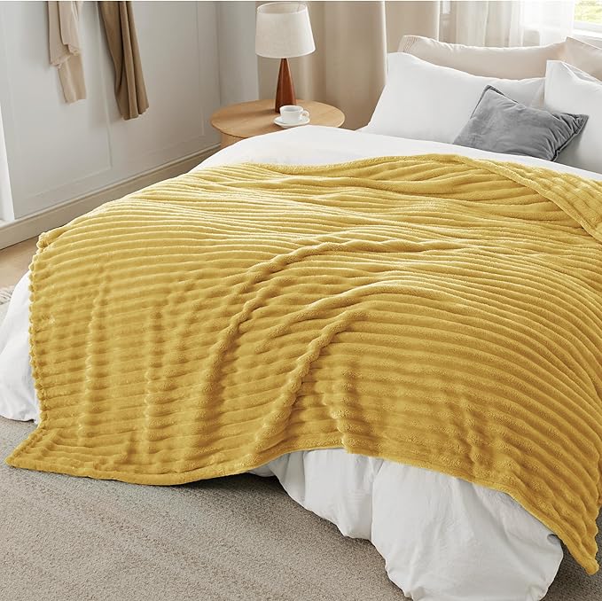 Bedsure GentleSoft Honey Fleece Blanket for Couch - Cozy Soft Blankets for Women, Cute Small Throws for Girls, 108x90 Inches