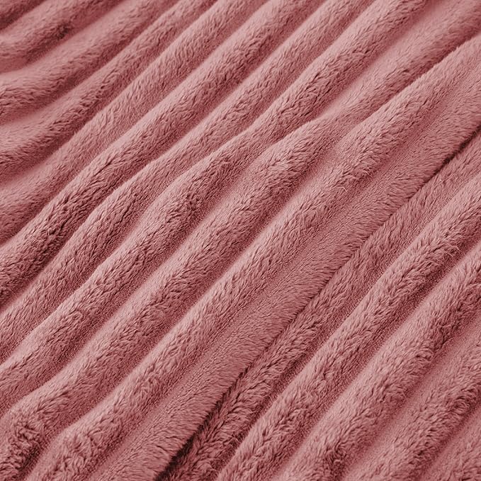Bedsure GentleSoft Brick Dust Fleece Blanket for Couch - Cozy Soft Blankets for Women, Cute Small Throws for Girls, 50x70 Inches
