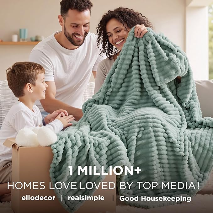 Bedsure GentleSoft Twin XL Blanket for Couch - Cozy Soft Blankets for Women, Cute Small Fleece Throws for Girls, Sage Green, 66x90 Inches