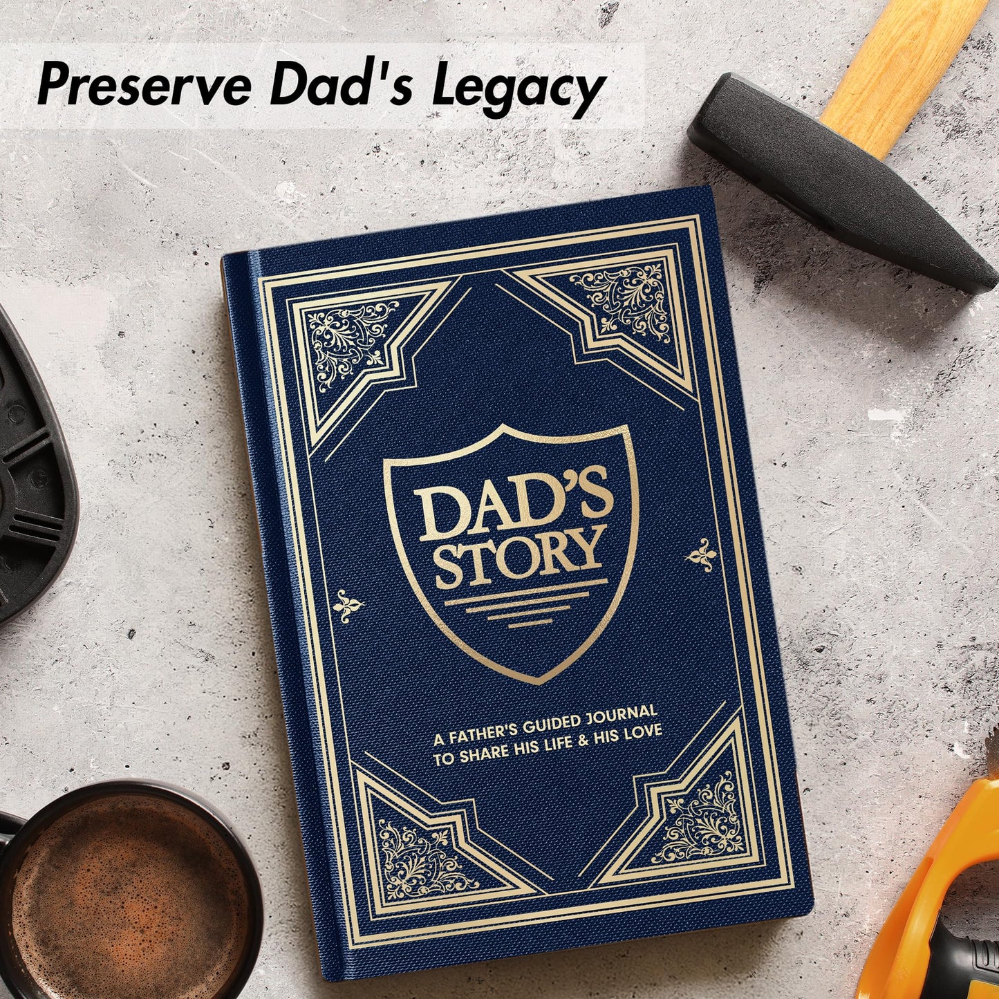Gifts for Dad from Daughter, Son - Personalized Father's Day Gifts for dad, Men, Husband - Dads Birthday Gift Ideas, Birthday gifts for dads - Dad Story Book to Fill Out, Dad Guided Journal Life Story