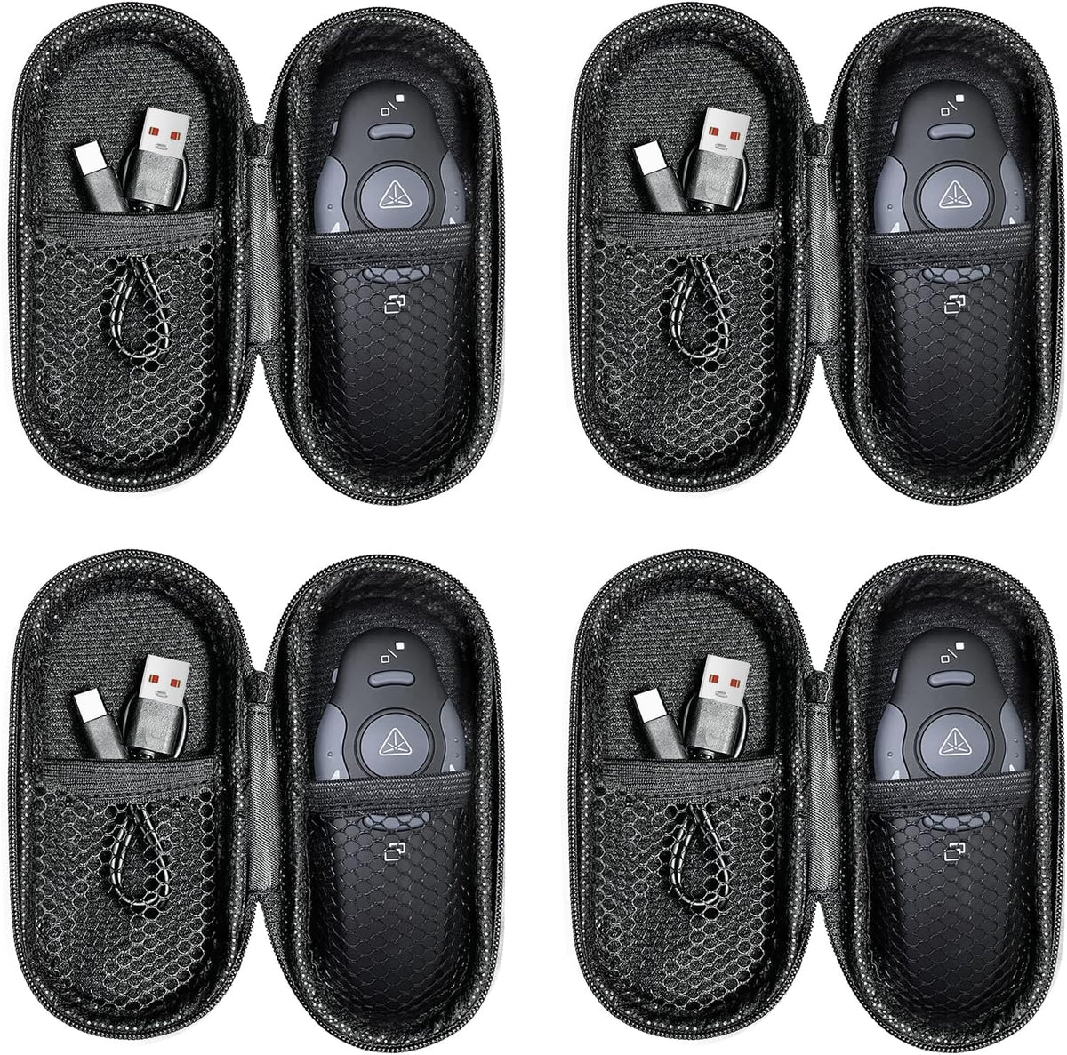 [4 Units] Presentation Clicker with 4 Cases: PowerPoint Wireless Presenter Remote USB Type C Rechargeable Red Laser Pointer Clickers Computer Project Mac PPT Slideshow Google Slide Advancer