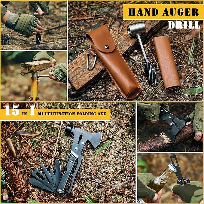 Survival First Aid Kit,99PCS Professional Survival Gear Large Hiking Backpack with Emergency Equipment Outdoor Adventure Accessories,Gift for Men Father