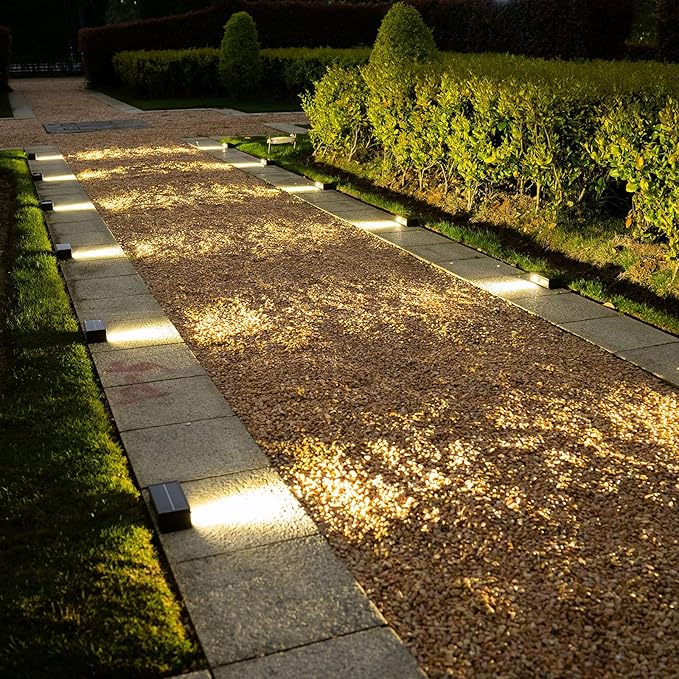 Solar Step Lights Outdoor Waterproof Motion Sensor Solar Stair Lights 5 Modes for Stair, Step, Outside, Deck, Walkway, Pathway Warm White 4 Pack