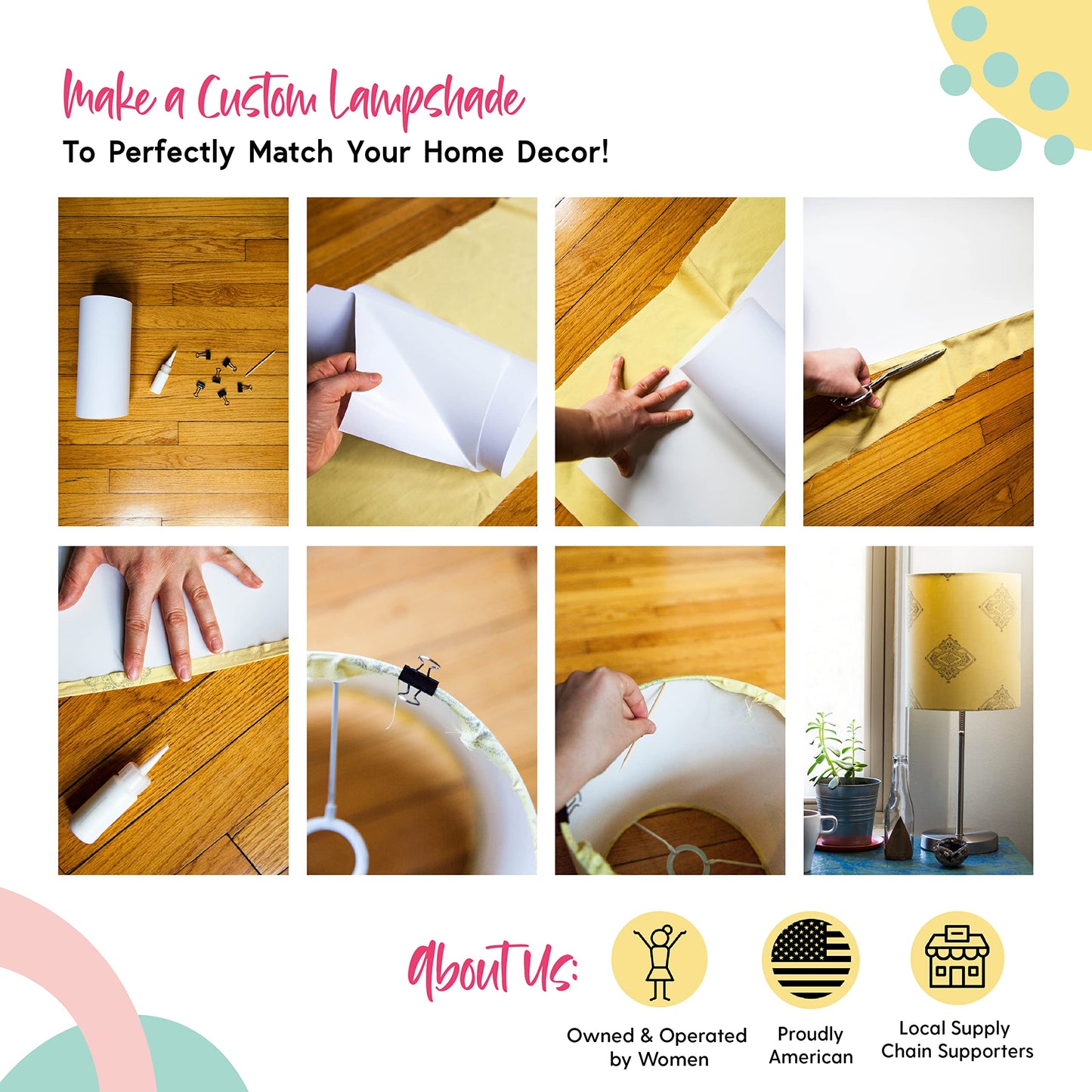 I Like That Lamp Styrene Sheet for Lampshade (17.5" Height x 64"" Length) - Adhesive Roll for DIY Round Drum Lamp Shade - Repair Damaged Shades - Make a New Lampshade - Compatible With All Materials"