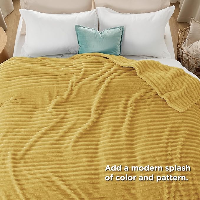 Bedsure GentleSoft Honey Fleece Blanket for Couch - Cozy Soft Blankets for Women, Cute Small Throws for Girls, 108x90 Inches