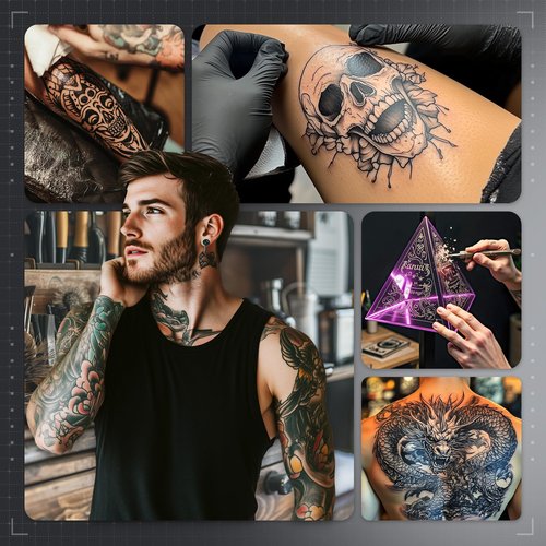 Nelko D810 Tattoo Stencil Printer, Wireless Thermal Tattoo Printer with 10pcs Tattoo Transfer Papers, Portable Tattoo Machine for Artist & Beginners, Compatible with Phone Pad and PC, Smoke Black